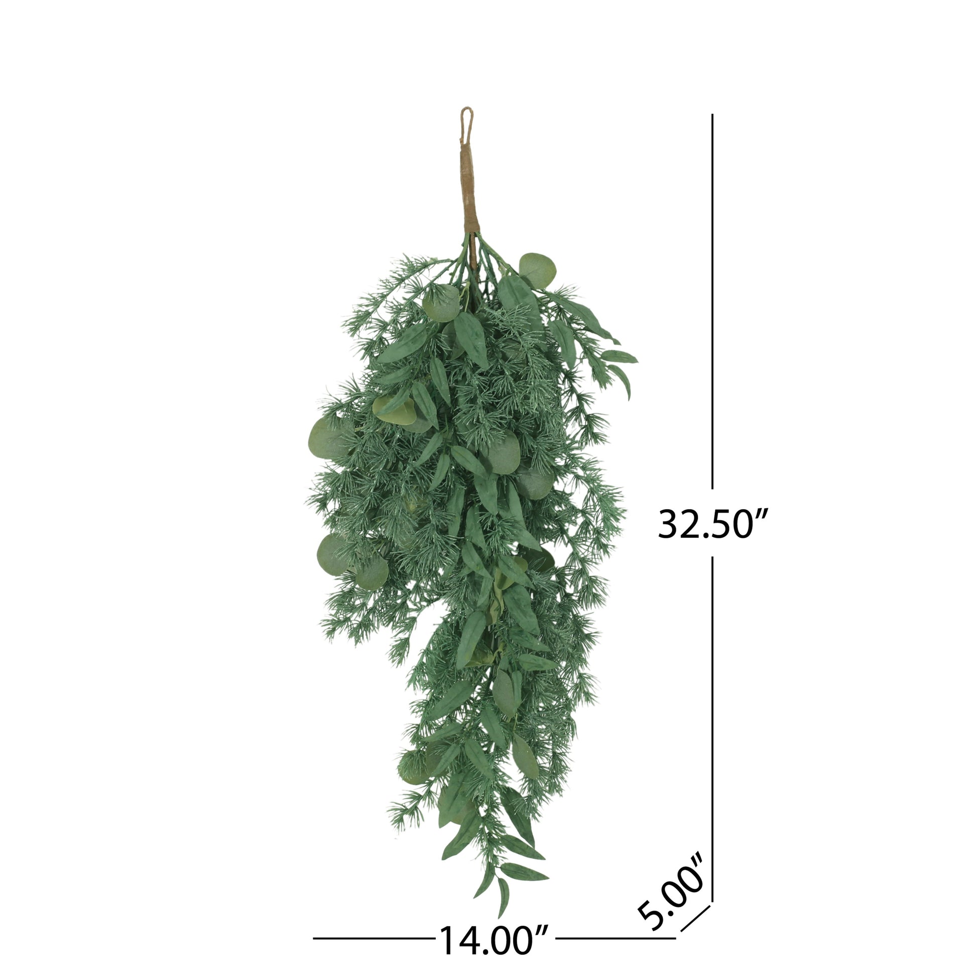 32.5" LEAVES TEARDROP WREATH - Korvel