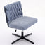 Armless Office Desk Chair No Wheels BLUE - Korvel