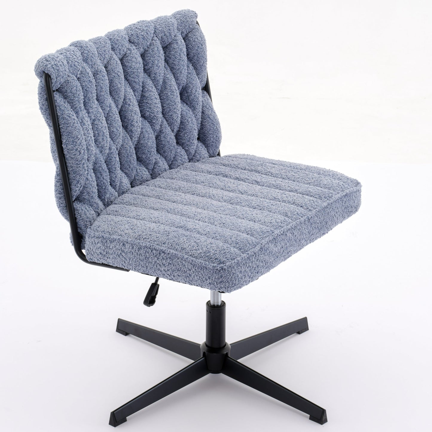 Armless Office Desk Chair No Wheels BLUE - Korvel