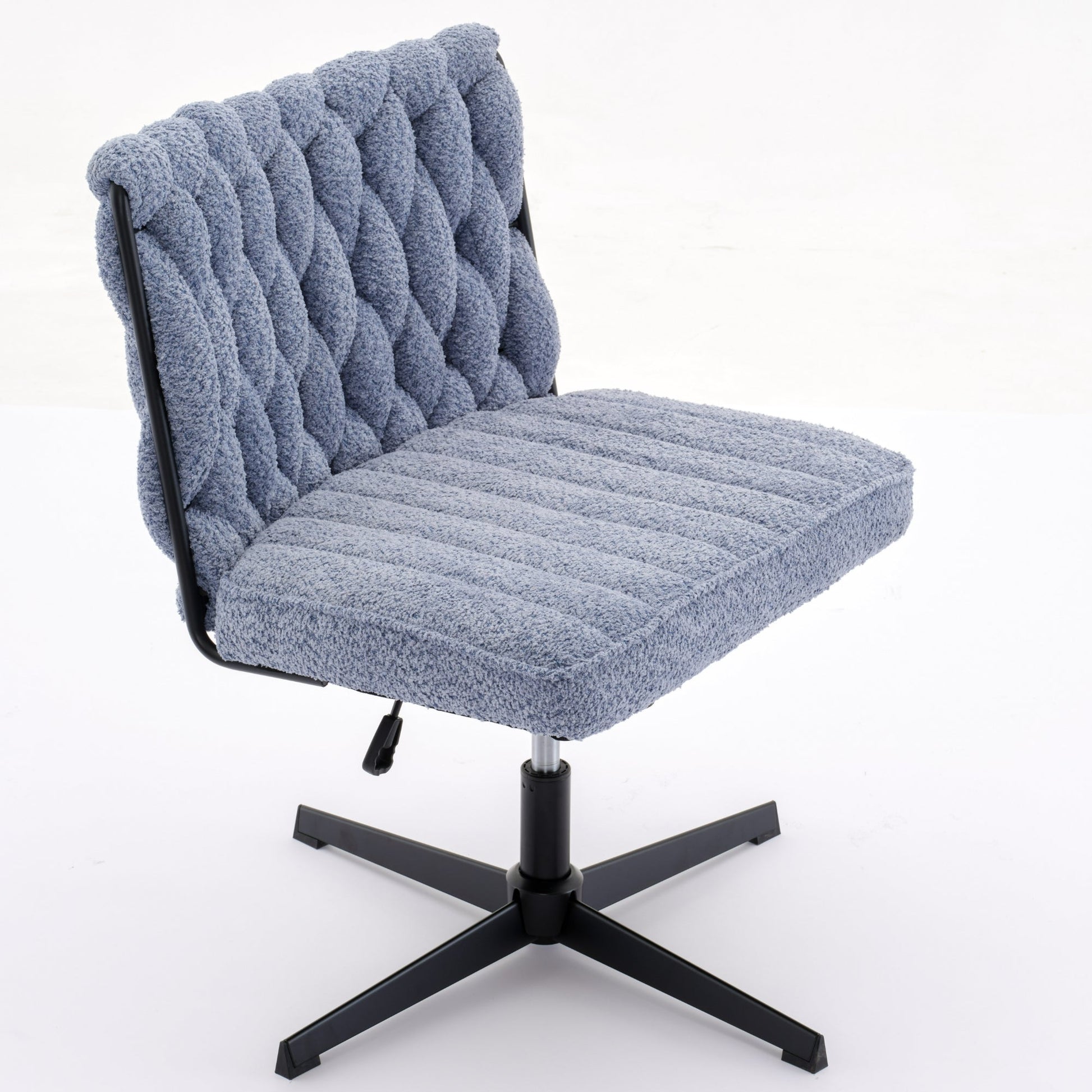 Armless Office Desk Chair No Wheels BLUE - Korvel