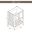 24" Bathroom Vanity Base Only, Soild Wood Frame, Bathroom Storage Cabinet with Doors and Open Shelf, White - Korvel