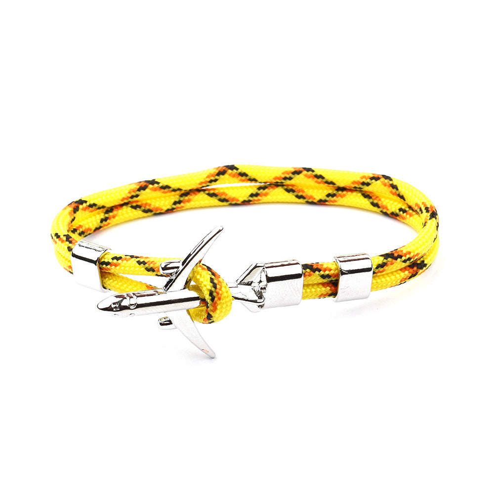 Pulsera de Ancla de Avión de Moda Moderna para Hombres y Mujeres