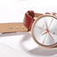 Montre de Luxe pour Femme avec Bracelet en Cuir et Boîtier en Acier