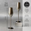 Elegant Stainless Steel Champagne Flutes (Set of 2) - Korvel
