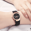 Montre en acier inoxydable élégante pour femme avec bracelet tressé