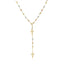 14k Tri-Color Gold Rosary Chain Necklace