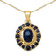 Pendentif en saphir bleu de 3,02 carats en argent sterling