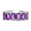 3.30 Carat Genuine Amethyst Sterling Silver Engagement Ring