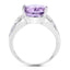 4.07 Carat Genuine Amethyst & Tanzanite Sterling Silver Ring