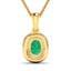 1.50 Carat Zambian Emerald & Diamond 14K Yellow Gold Pendant
