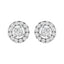 14K White Gold Lab-Grown Diamond Floating Halo Stud Earrings