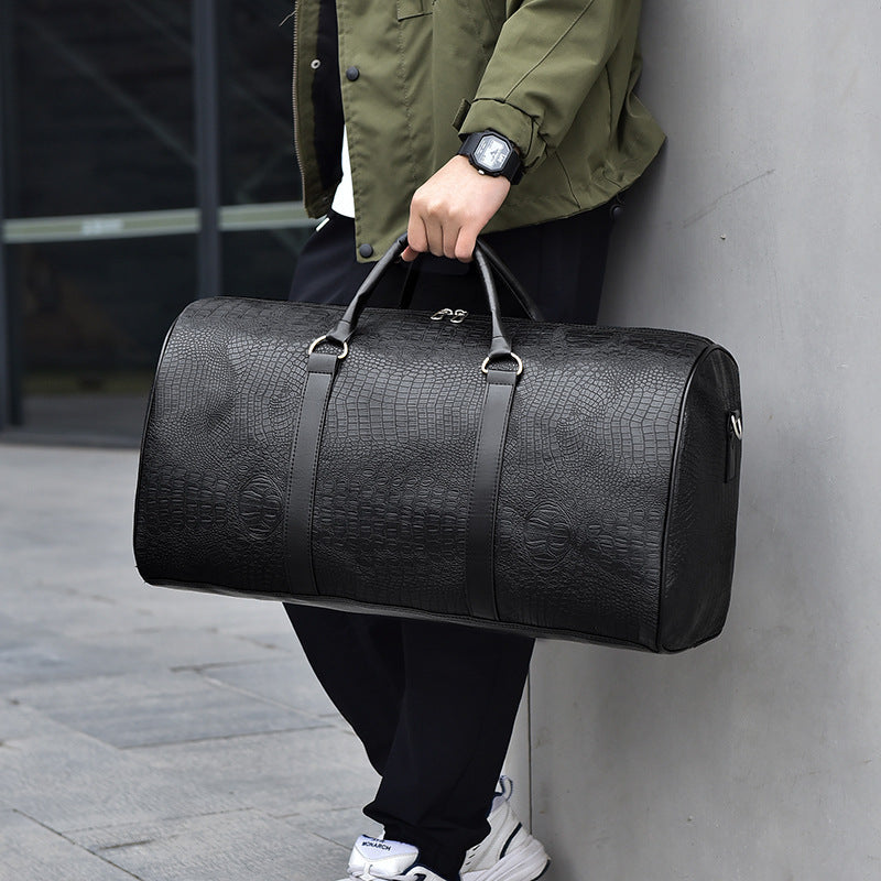 Bolsa de Viaje Personalizada con Patrón de Cocodrilo para Hombre