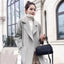 Abrigo de Cashmere Doble Cara de Longitud Media para Mujeres