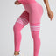 High Waist Striped Outdoor Sports Tights for Women