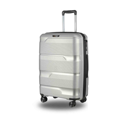 Stylish 24-Inch Silver Hardcase Spinner Luggage with TSA Lock - Korvel