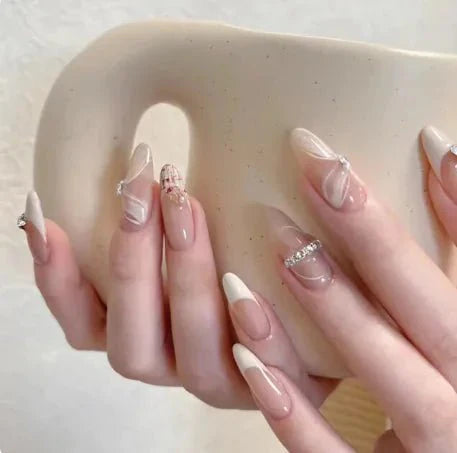 24-Piece Hot Girl Y2K Black Star Press On Nails Set