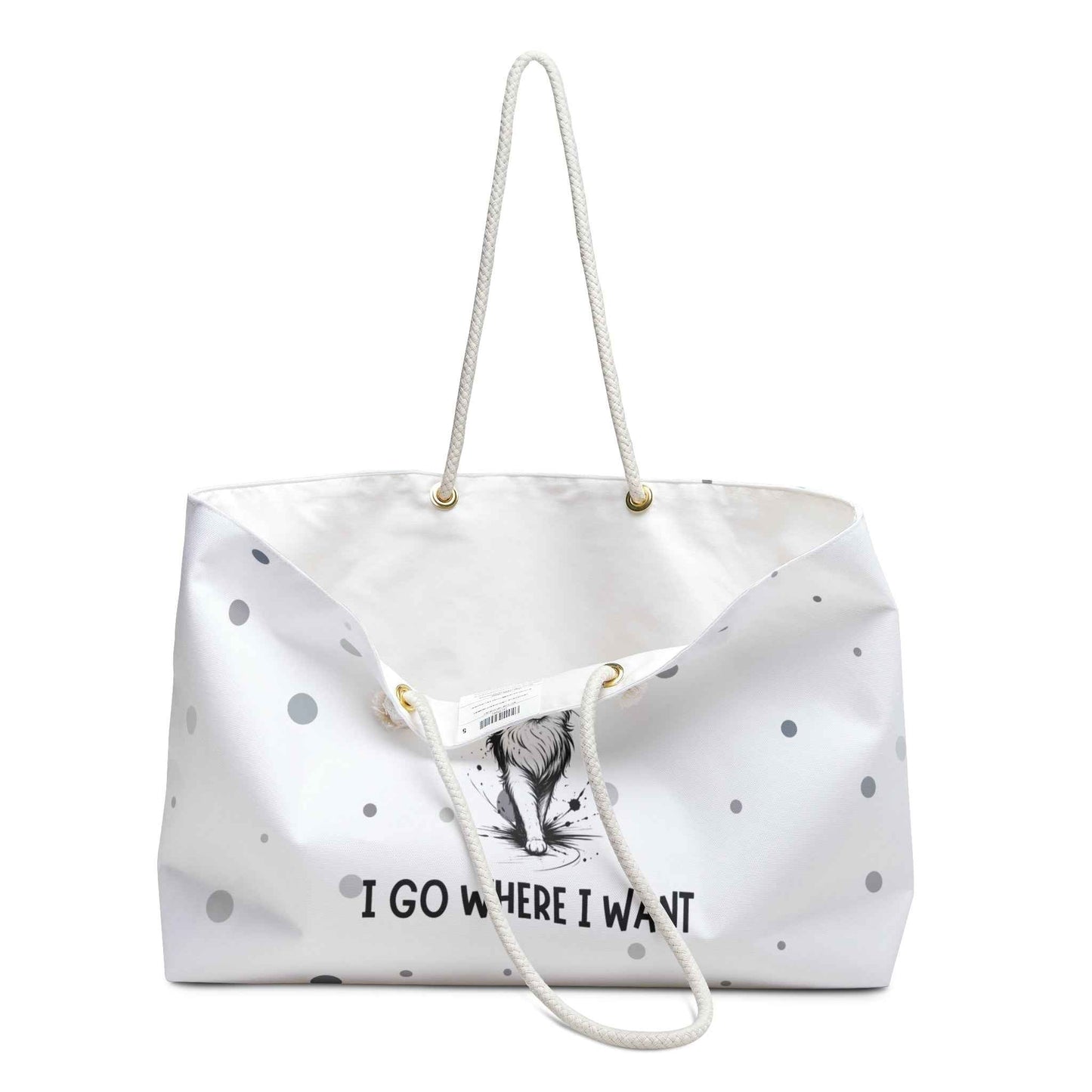 I Go Where I Want – Cat Weekender Bag