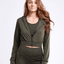 JupiterGear Athletic Zip-Up Crop Hoodie Jacket