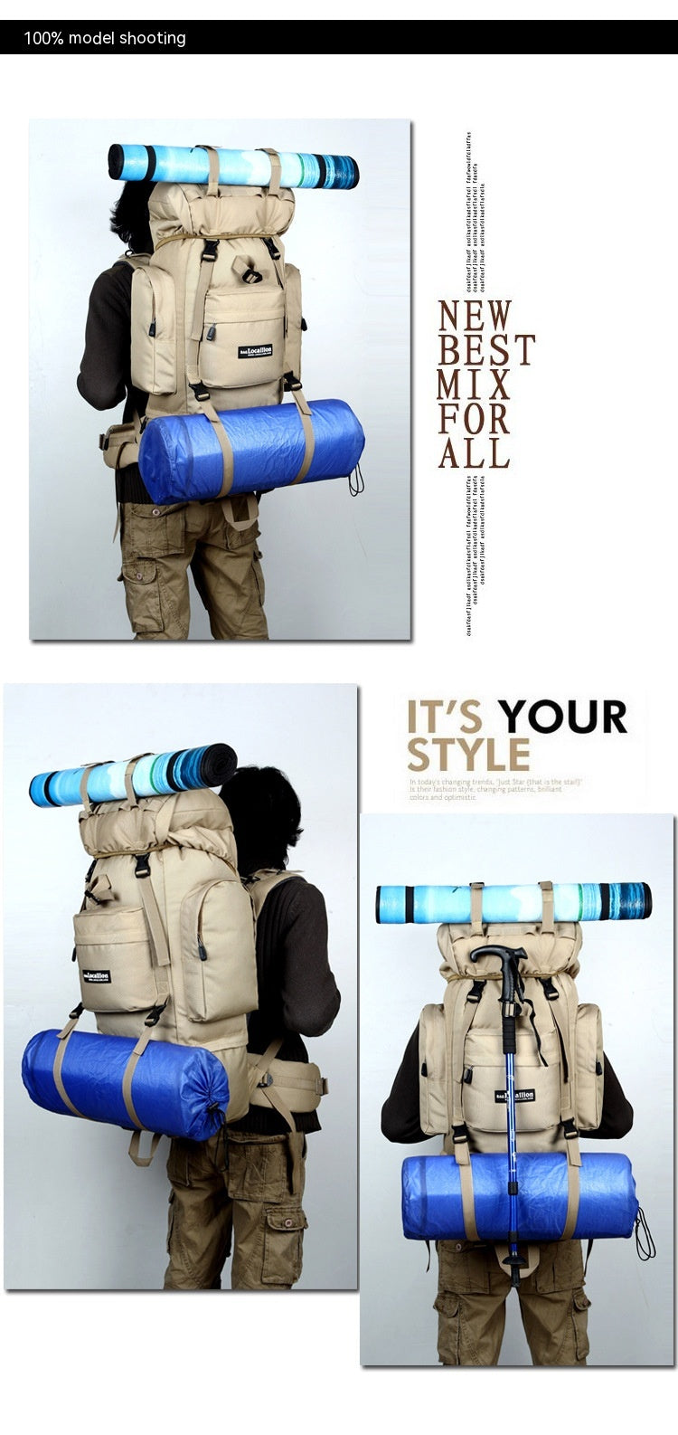 Mochila de Deportes de Montañismo de Gran Capacidad para Exterior
