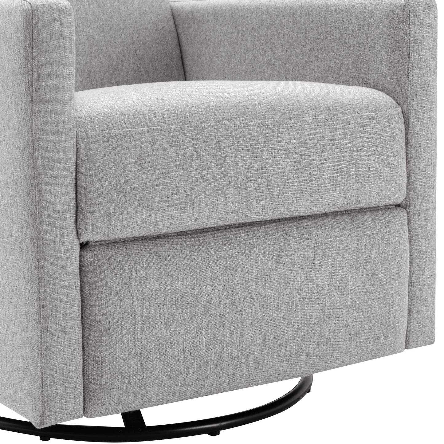 Chaise à bascule rembourrée moderne pour nursery - Gris