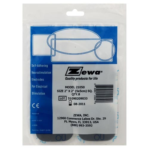 Électrode Zewa Tens Réutilisable 2X2 - Paquet de 8