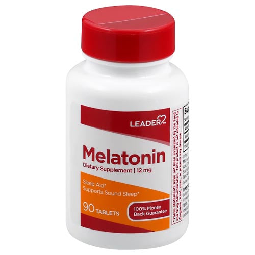 Tabletas de Melatonina Leader 12 Mg para un Sueño Reparador