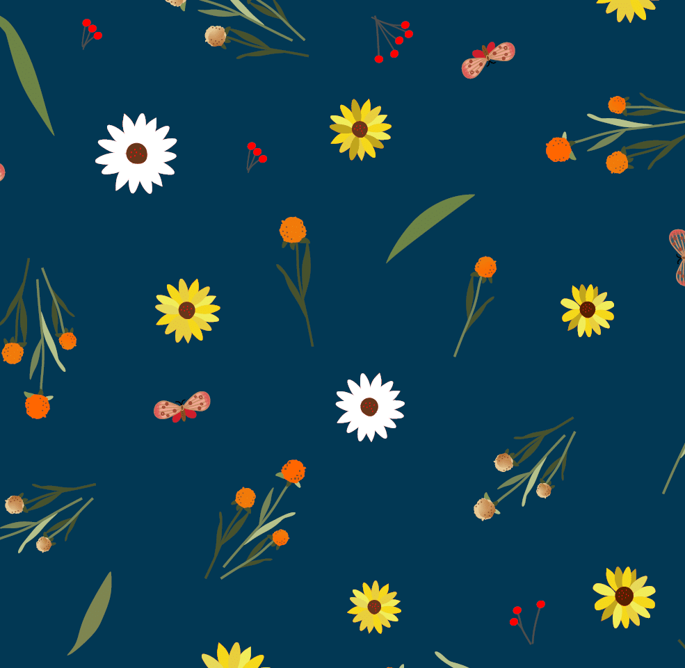 Navy Blue The Hill View Site Cotton Fabric Per Yard