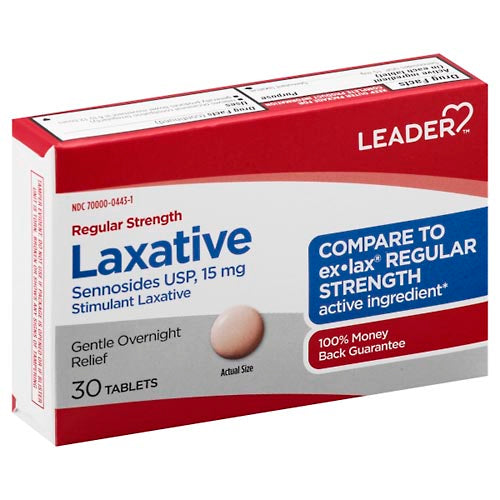 Tabletas Laxantes de Fuerza Regular Leader™ - Alivio Suave Durante la Noche