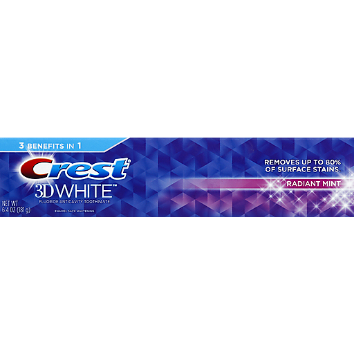 Crest 3D White Pasta Dental Blanqueadora - Menta Radiante 6.4 Oz
