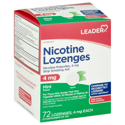 Leader Mint Flavor Stop Smoking Lozenges, 4 Mg