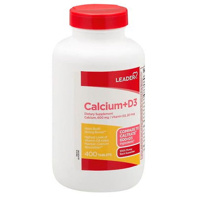 Leader Calcium Plus D3 Comprimés de Supplément Alimentaire