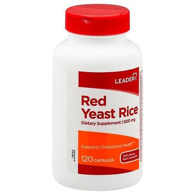 Gélules de riz rouge Leader, 600 mg, 120 unités