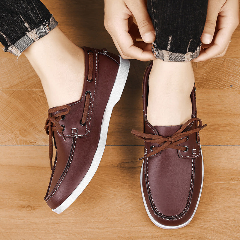 Casual Summer Men's Belted British Style Versatile Loafer Breathable Leisure Work Commuting Lazy Shoes - Korvel