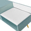 Modern Tiffany Blue Shoe Storage Bench with Cushions