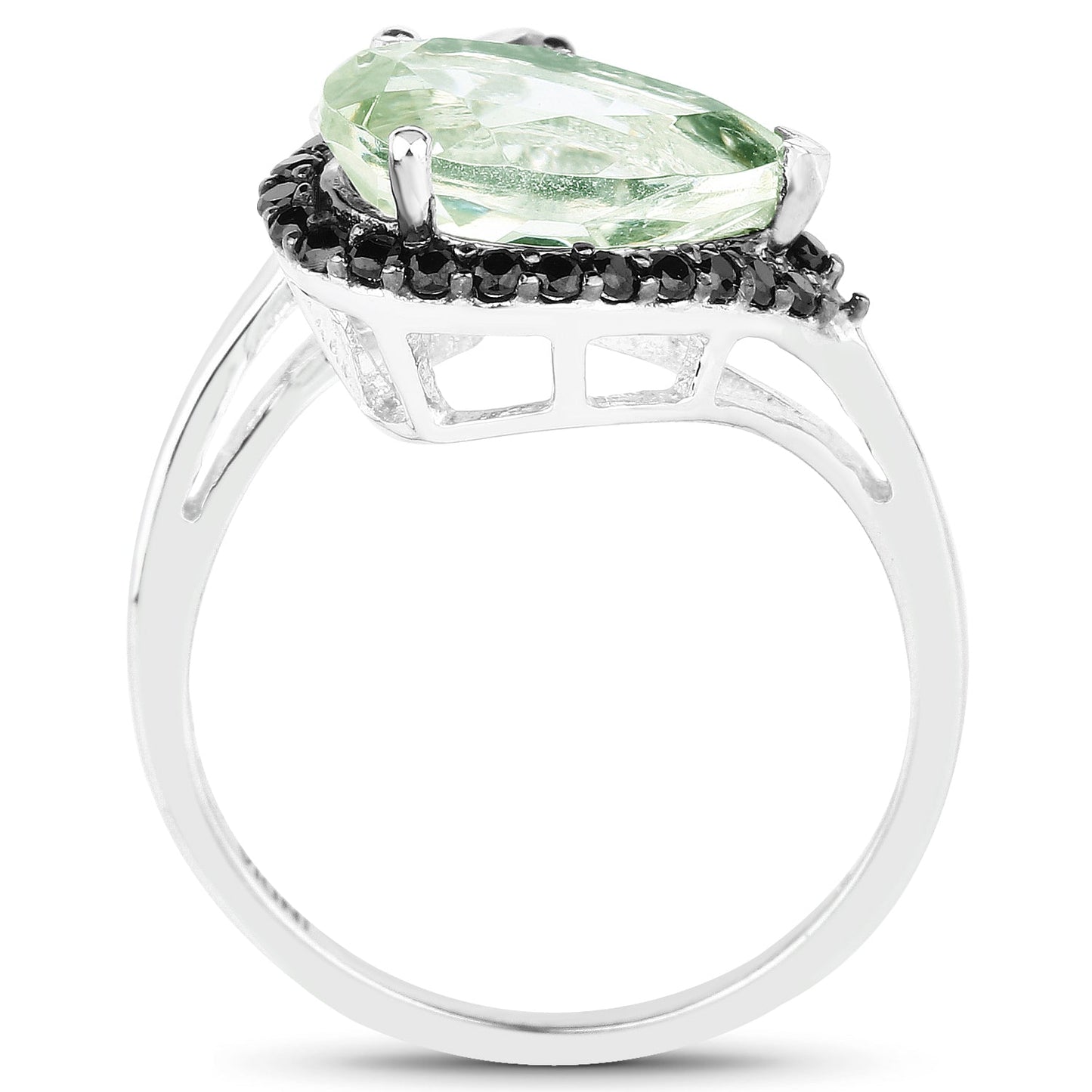 3.42 Carat Multi Stone .925 Sterling Silver Bypass Ring