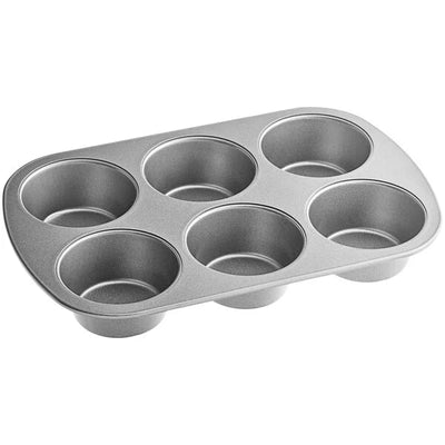 Jumbo Muffin & Cupcake Pan - 6 Cup Non-Stick Carbon Steel