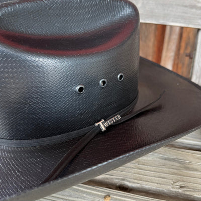 Premium 8X Black Shantung Twister Hat - Korvel