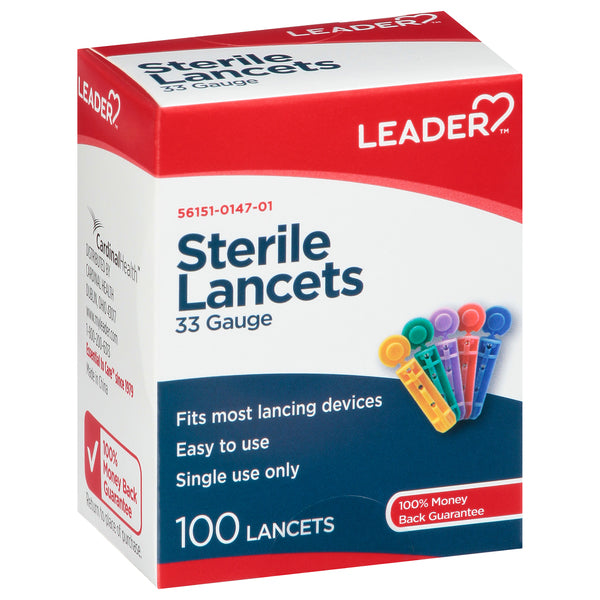 Leader™ Lancettes Stériles – Ultra-Fines 33 Gauge