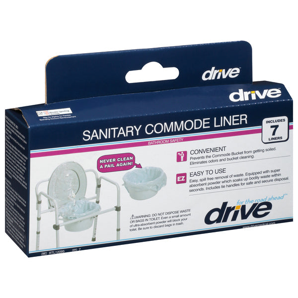 Forros desechables para cubos de inodoro Drive Medical con almohadilla absorbente