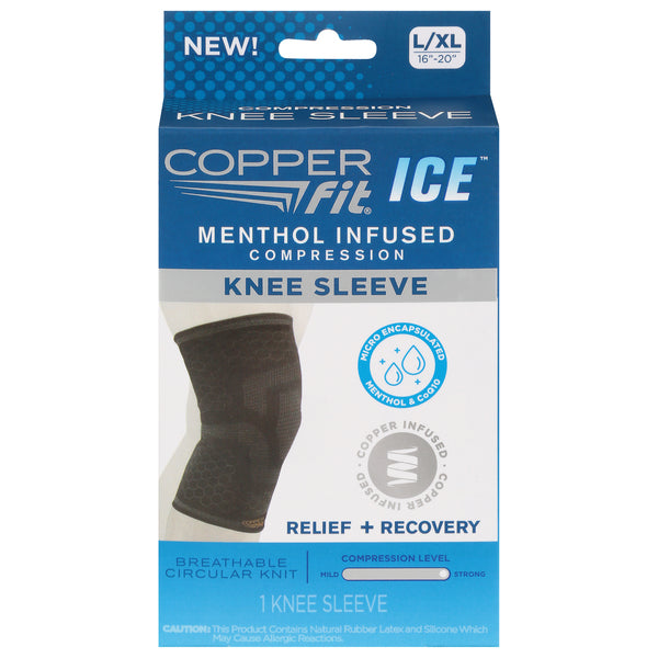 Copper Fit Ice Knee Compression Sleeve with Menthol - Large/XL