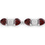 Bracelet en grenat véritable et diamants blancs de 11,10 carats