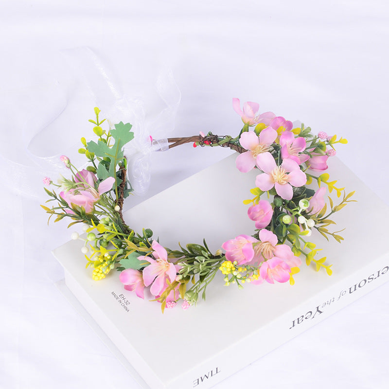 Couronne de Fleurs Élégante pour Mariage et Photographie