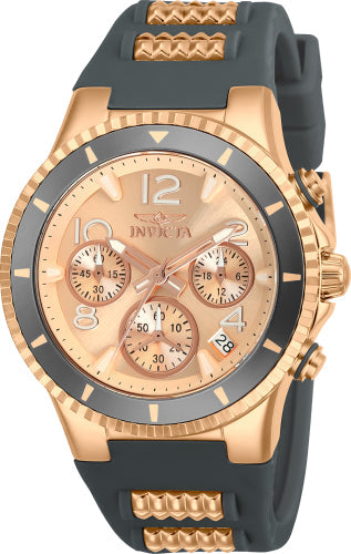 Montre Invicta pour homme Blu - Cadran rose doré et bracelet en silicone