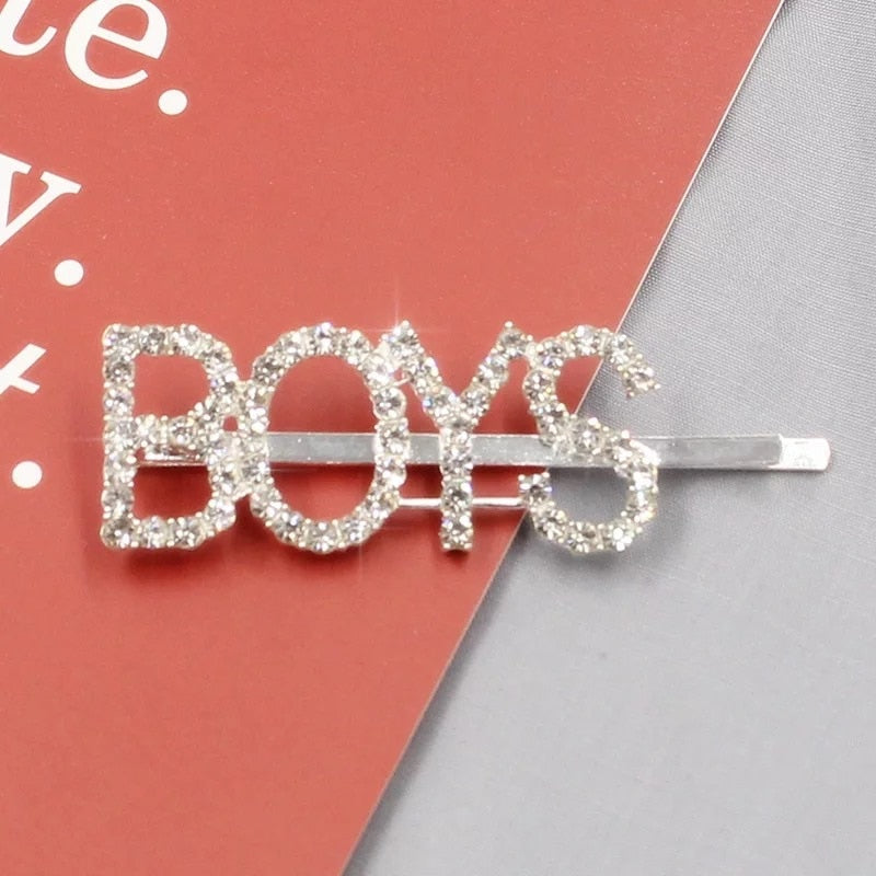 1PC Bling Letter Hairpins Headwear for Women Girls Hair Clips Pins Barrette Tools Hair Accessories - Korvel