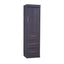 Full Size Gray Murphy Bed with Wardrobe and Drawers