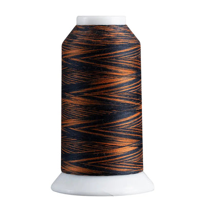 Fil polyester variegé supérieur 804 rouille/noir