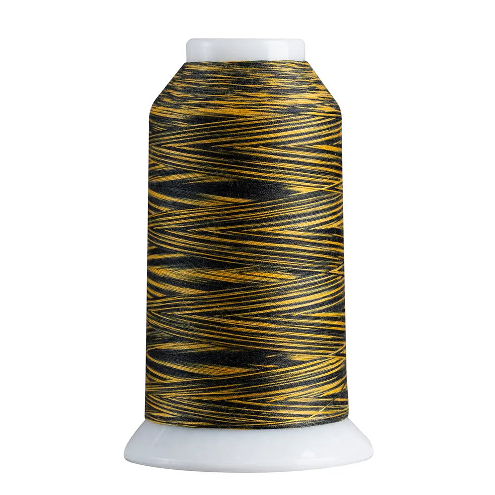 Hilo de poliéster variegado Superior Spirit 816 Negro/Dorado