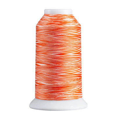Hilo de poliéster variegado Superior Spirit 818 Naranja/Blanco