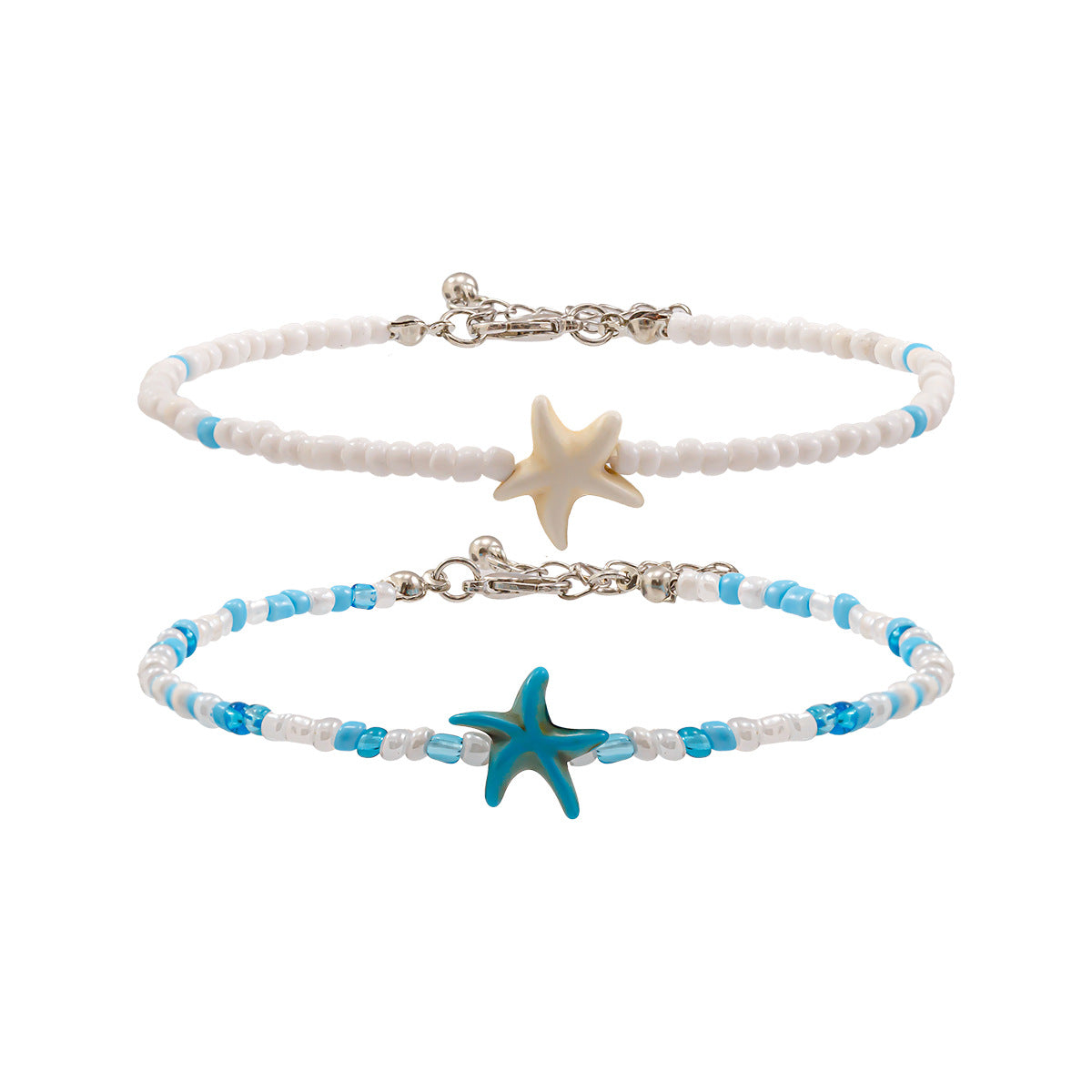 Conch Rice Bead Anklet Multi Layer Beach Foot Accessories Hot Selling Ocean Star Resort Foot Chain Set - Korvel