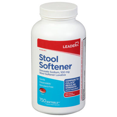 Leader™ Stool Softener Softgels - Gentle Relief